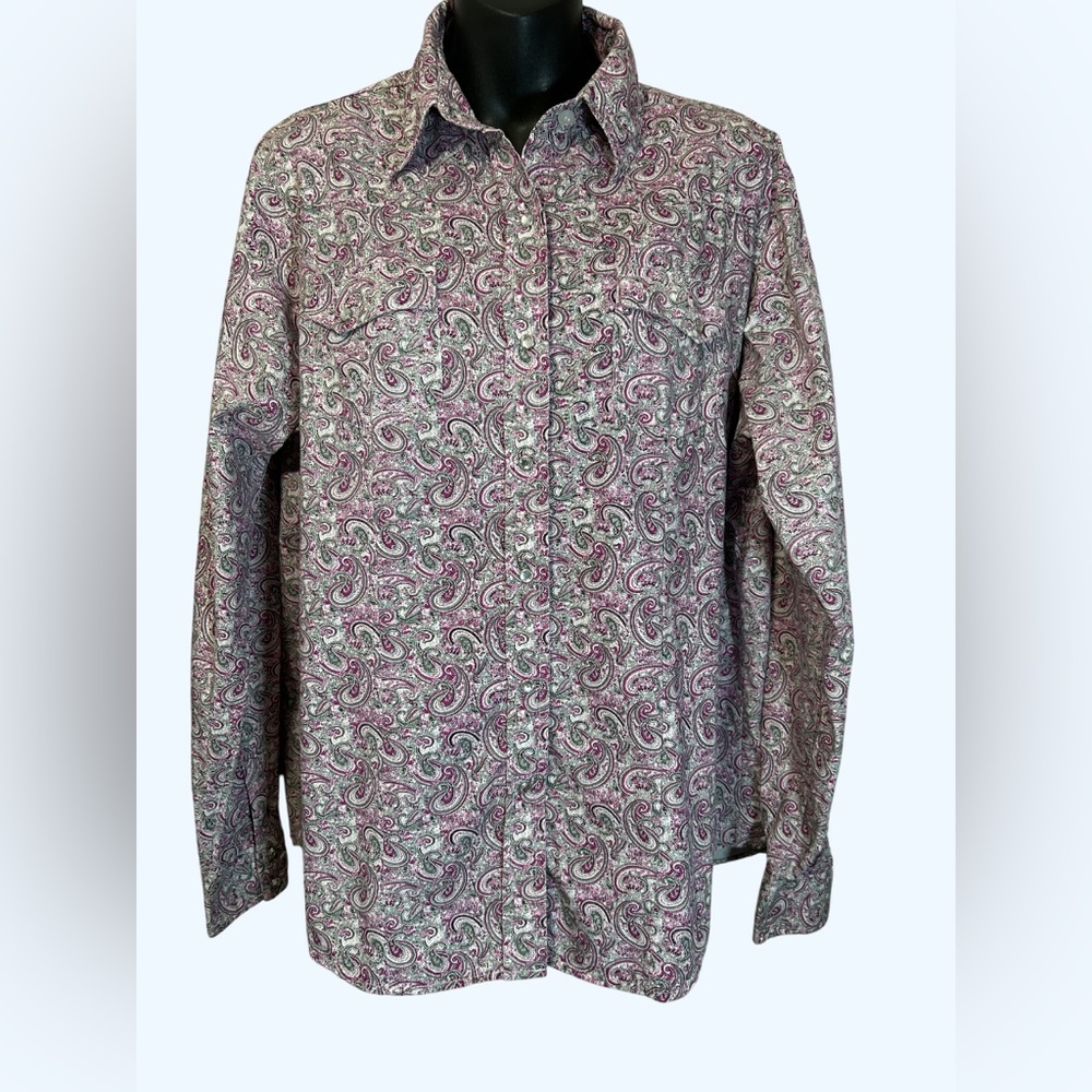 Cowgirl Legend Western Paisley Snap Shirt Size 1X